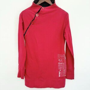 Message Factory Women Red Tunic Long Sleeves Size Medium
